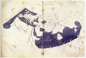 Карта мира, сделанная Птолемеем