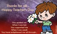 Thanks for all Happy Teachers Day